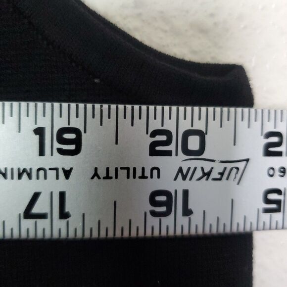 Ann Taylor Tunic Tank Top Womens XL Black Viscose Blend Round Neck Split Hem - Picture 13 of 15